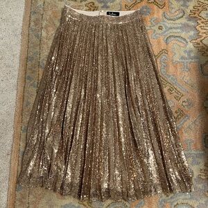 Champagne Sequin Maxi Skirt
